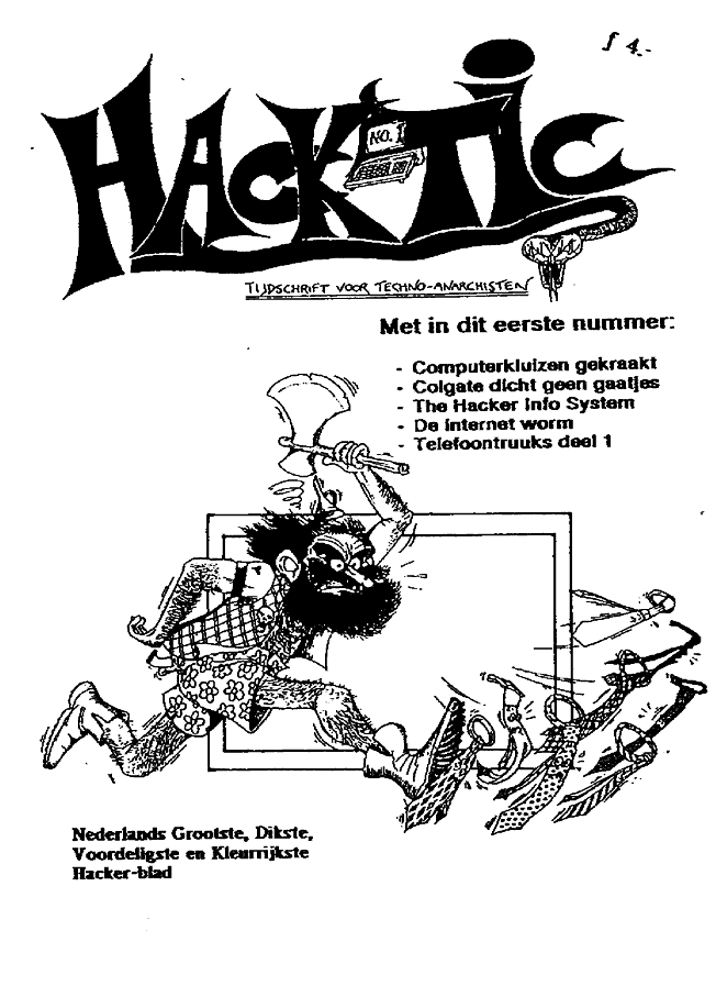 Eerste cover van ‘Hack-Tic’ (1989)