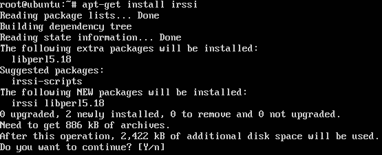 apt-get install irssi