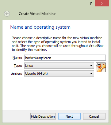 Virtualbox installatie